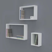 Kenzlife kitaplık neslişah 030*060*20*3 byz duvar rafı thumbnail 1