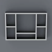 Kenzlife kitaplık neşve 040*060*20 gri duvar rafı thumbnail 2