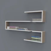 Kenzlife kitaplık nevres 060*100*20 crd duvar rafı thumbnail 1