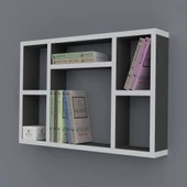 Kenzlife kitaplık neşve 040*060*20 gri duvar rafı thumbnail 1