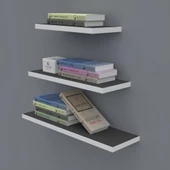 Kenzlife kitaplık nadire 000*050-040-030*20 gri duvar rafı thumbnail 1