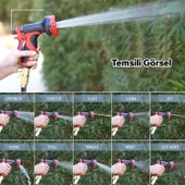 Otomatik 10 Fonksiyonlu Araba Yıkama Bahçe Sulama Temizleme Tabancası Tetikli Ayarlı Tabanca thumbnail 3