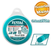 Motorlu Tırpan Düz Yuvarlak Misina 3.0 mm 50 Metre Çim Ot Biçme Teli Extra Güçlü Profesyonel - 1