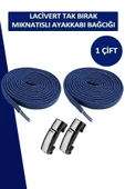 Elastik Akıllı Kilitli Bağcık Mıknatıslı Metal Tak Bırak Spor Ayakkabı Bağcığı 100 CM - 11
