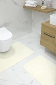 2'li Kaydırmaz Peluş Banyo Paspası Banyo Klozet Takımı Klozet Paspas Takımı - 1