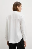 Viskon Saten Gömlek Beyaz thumbnail 4