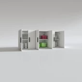 Kenzlife hazır mutfak zanobi byz 060*180*32 mutfak banyo dolabı kapaklı raflı - 2