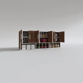 Kenzlife hazır mutfak vice cvz 060*180*32 mutfak banyo dolabı kapaklı raflı - 2