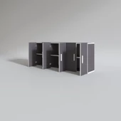 Kenzlife hazır mutfak nonus gri 060*150*32 mutfak banyo dolabı kapaklı raflı - 2