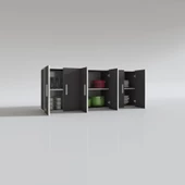 Kenzlife hazır mutfak nonus gri 060*150*32 mutfak banyo dolabı kapaklı raflı - 3