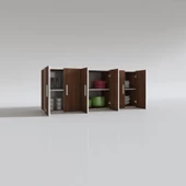 Kenzlife hazır mutfak nonus cvz 060*150*32 mutfak banyo dolabı kapaklı raflı thumbnail 4