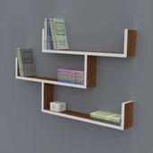 Kenzlife kitaplık gülin 055*080*20 cvz duvar rafı thumbnail 1