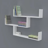 Kenzlife kitaplık gülin 055*080*20 byz duvar rafı - 1