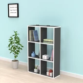 Kenzlife kitaplık güher 090*060*20 gri duvar rafı - 2