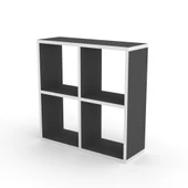 Kenzlife kitaplık gülbin 060*060*20 gri duvar rafı thumbnail 3