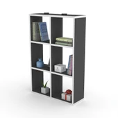 Kenzlife kitaplık güher 090*060*20 gri duvar rafı - 1
