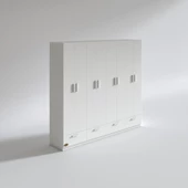 Kenzlife gardırop 8 kapılı 4 çekmeceli zambak 182*200*42 byz kapaklı gardolap dolap - 2