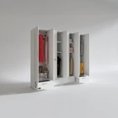 Kenzlife gardırop 8 kapılı 4 çekmeceli zambak 182*200*42 byz kapaklı gardolap dolap - 3