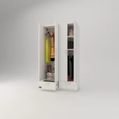 Kenzlife gardırop 4 kapılı 2 çekmeceli biberiye 182*100*42 byz kapaklı gardolap dolap thumbnail 3