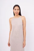 Peraluna LISA DRESS Ajurlu Kadın Uzun Plaj Elbisesi - Taş - 5