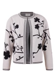Peraluna LADY SAKURA JACKET Jakarlı Organik Pamuk Kadın Ceket - Bej - 9
