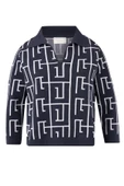 Peraluna MAZE BLOUSE Jakarlı Organik Pamuk Kadın Bluz - Antrasit/Ekru - 8