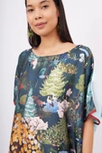 Peraluna MAGIC MOMENTS LONG DRESS Baskılı Saten Kadın Uzun Elbise - Çok Renkli - 4