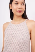 Peraluna LISA DRESS Ajurlu Kadın Uzun Plaj Elbisesi - Taş - 4