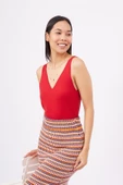 Peraluna FRIDA LONG SKIRT Çizgili Organik Pamuk Kadın Uzun Etek - Çok Renkli - 4