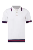 Styleboom X Peraluna LIZA BLOUSE Polo Yaka Kadın Triko Bluz - Ekru - 8