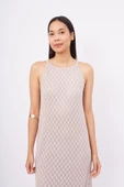 Peraluna LISA DRESS Ajurlu Kadın Uzun Plaj Elbisesi - Taş - 2