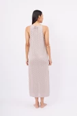 Peraluna LISA DRESS Ajurlu Kadın Uzun Plaj Elbisesi - Taş - 8