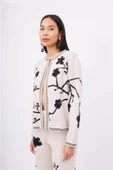 Peraluna LADY SAKURA JACKET Jakarlı Organik Pamuk Kadın Ceket - Bej - 7