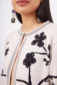 Peraluna LADY SAKURA JACKET Jakarlı Organik Pamuk Kadın Ceket - Bej - 3