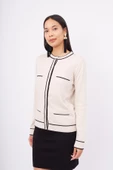 Peraluna HELEN CARDIGAN Organik Pamuk Kadın Hırka - Bej - 5