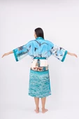 Peraluna ISTANBUL KIMONO Saten Kadın Uzun Kimono - Çok Renkli - 7