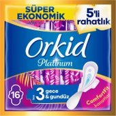 Orkid Platinum Gece Boy 3 Hijyenik Ped 16'lı 8 Adet - 1