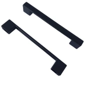 4 Adet Marmara Kulp 128 mm Siyah Mutfak Kulpu Çekmece Dolap Kapak Kulbu Metal  Mobilya Dolabı Kulpları - 7