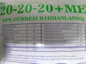 MEB MEBOR 20-20-20 Harmanlanmış NPK Gübresi 1 Kg, Azot, Fosfor, Potasyum, Bor, Bakır, Demir, Mangan - 4