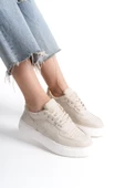 Kadın Bağcıklı Kalın Taban Rahat Günlük Spor Ayakkabı Sneaker thumbnail 6