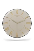 YALDIZLI ROMA RAKAMLI BEYAZ ZEMİNLİ DUVAR SAATİ 35 CM - 2