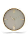 DEKORATİF KREM KADRAN ÇİZGİLİ RAKAM GOLD DUVAR SAATİ 29.5 CM - 2