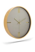 DEKORATİF KREM KADRAN ÇİZGİLİ RAKAM GOLD DUVAR SAATİ 29.5 CM - 4
