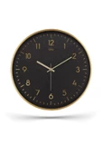 GOLD İNCE LATİN SİYAH ZEMİNLİ DUVAR SAATİ 43 CM - 2