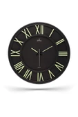 SİYAH ZEMİNLİ FOSFORLU ROMA RAKAMLI DUVAR SAATİ 41.5 CM - 6