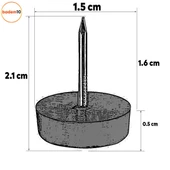 Çivili Poligrit Mobilya Masa Sandalye Zemin Koruyucu Pabuç Şeffaf Silikon Poligirit (100 ADET) thumbnail 2