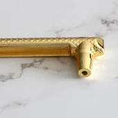 Dekor 160 mm Altın Metal Kulp Mobilya Mutfak Çekmece Dolabı Dolap Kapak Kulpları Kulbu Kulpu 16 cm thumbnail 5