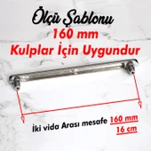 Dekor 160 mm Altın Metal Kulp Mobilya Mutfak Çekmece Dolabı Dolap Kapak Kulpları Kulbu Kulpu 16 cm thumbnail 3