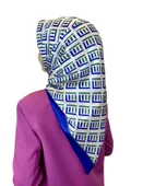 Quare Kristal Eşarp, Çizgi Desenli 01067  SAKS - 1