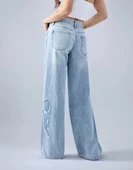 Bear Kadın Baggy Bol Paça Kelebekli Kot Pantolon - 9